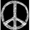 PEACE SIGN PIN CAST CUTOUT PEACE PIN